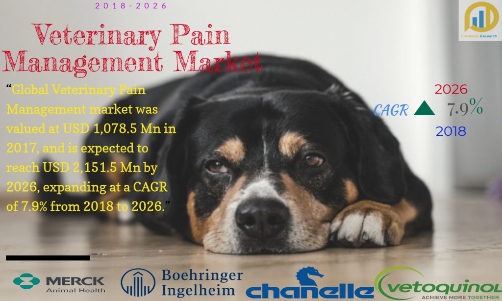 Veterinary Pain Management Market is expected to reach US$ 2,151.5 Mn by 2026