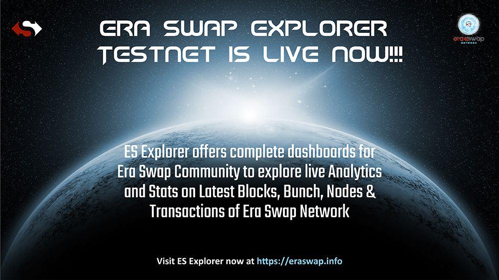 Launch OF Era Swap Blockchain Explorer