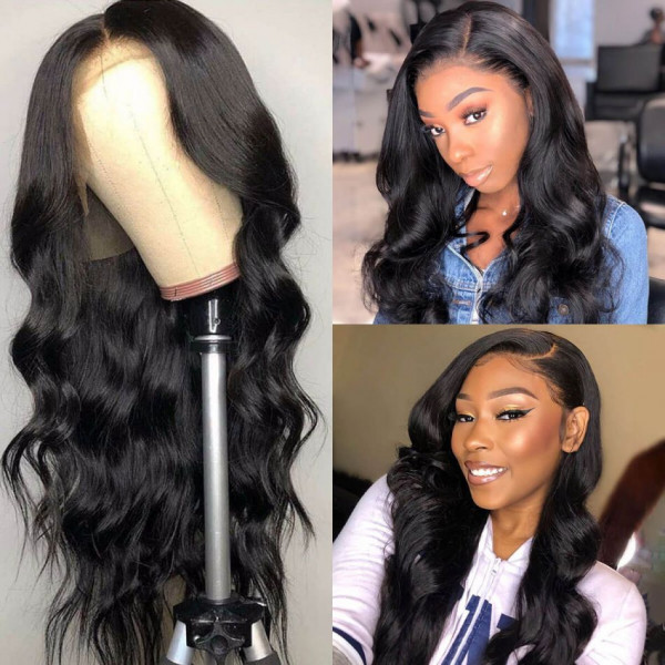 human hair lace front wig