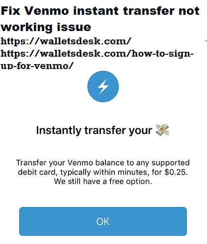 fix Venmo instant transfer not working issue
