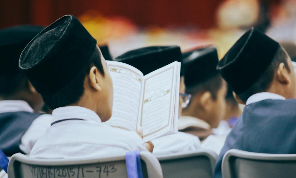 Children learning Quran